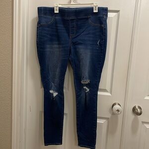 Old Navy Rockstar jeans Womens Sz 18 Blue dark Wash Denim Jeans Stretch jeggings
